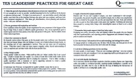 Ten Leadership Practices for Great Care